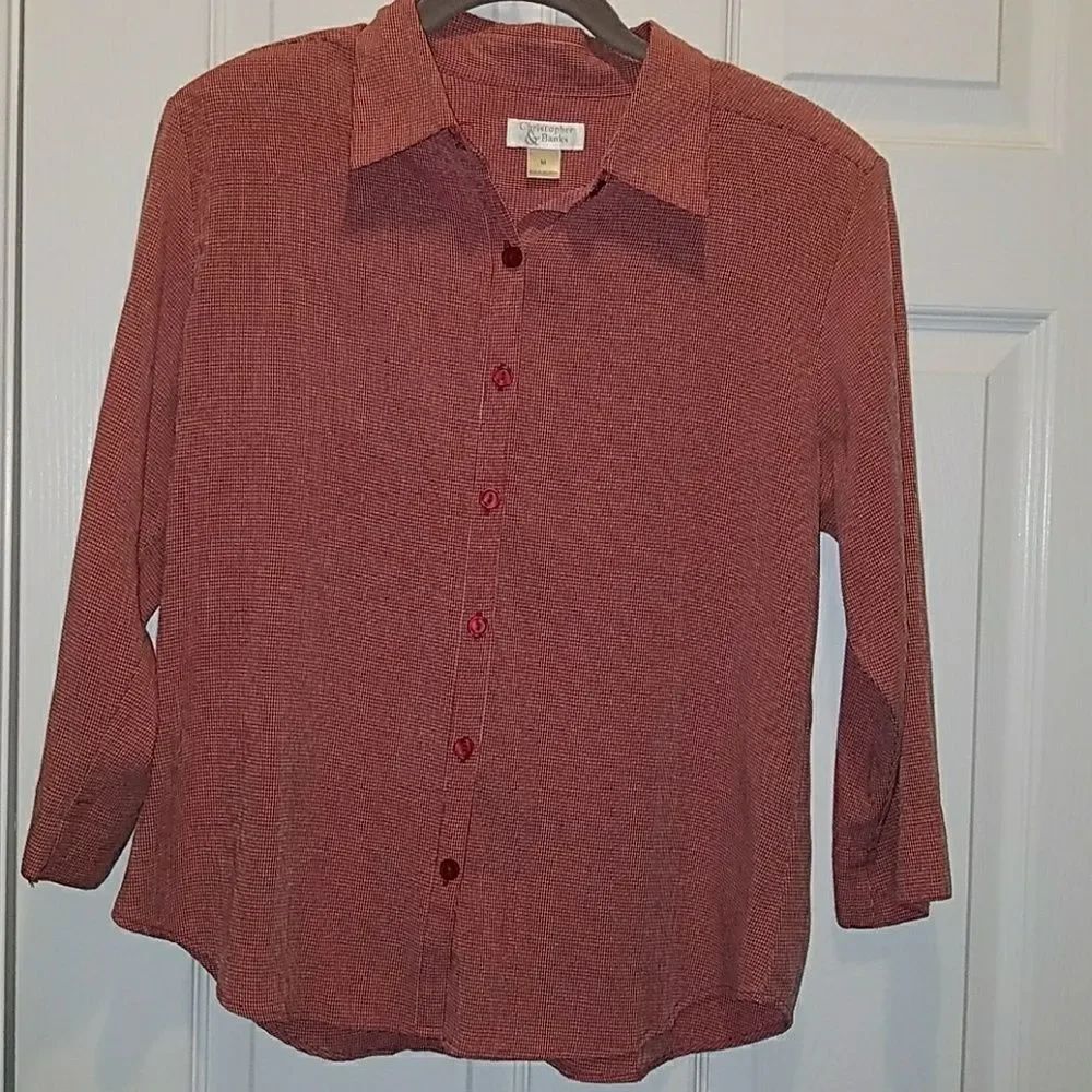 Christopher  & Banks  3/4 length sleeve top SZ. M